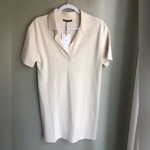 Zara Cream/Off-White Collared Mini Dress – Size S